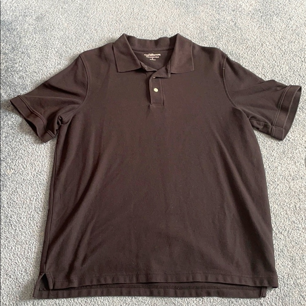 Men’s Black Croft & Barrow Polo Short Sleeve Shirt